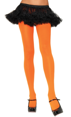 Leg Avenue Orange Opaque Nylon Tights